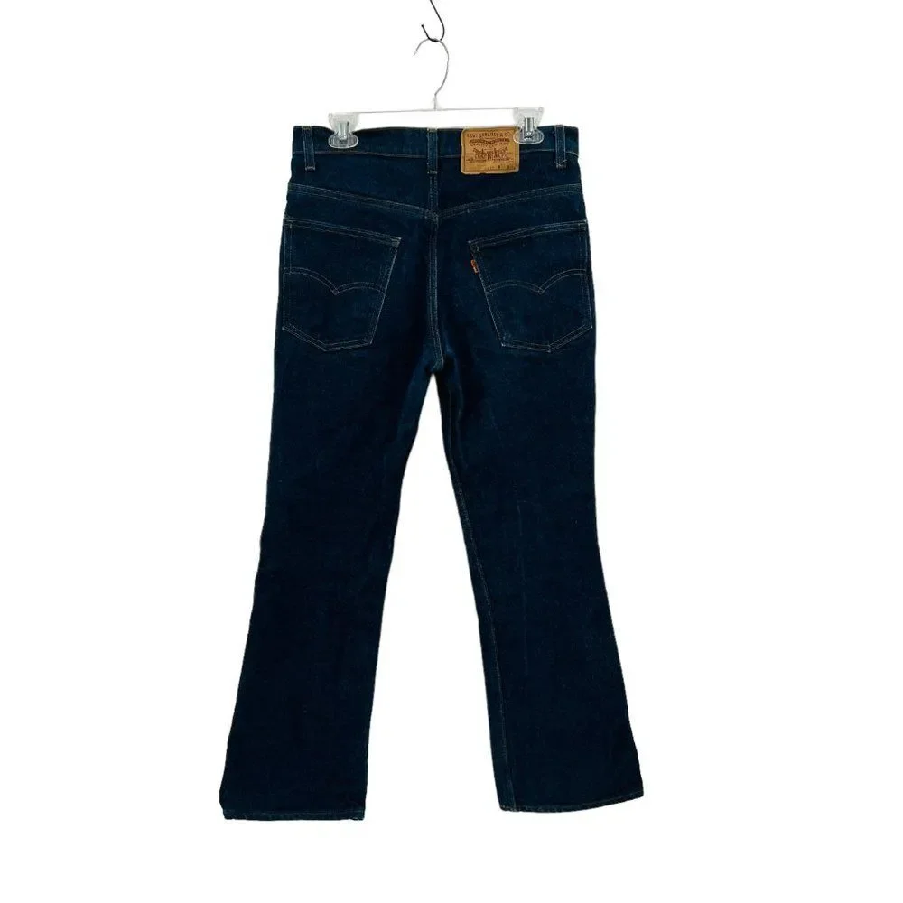 Vintage Levi's 20517-0217 Orange Tag Dark Blue Wash Saddleman Jeans 33 x 30